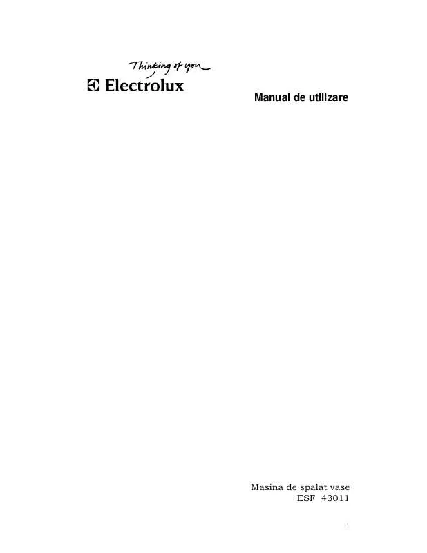 Mode d'emploi AEG-ELECTROLUX ESF43011