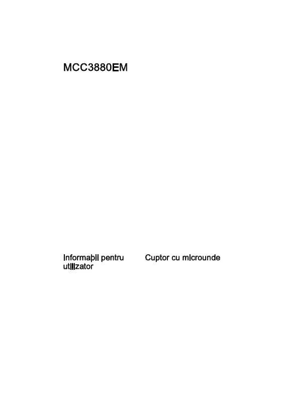 Mode d'emploi AEG-ELECTROLUX MCC3880EM
