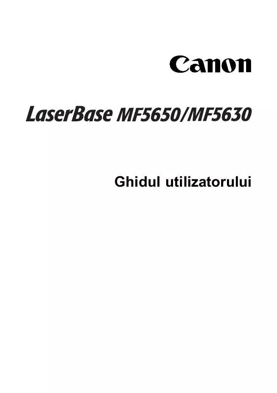 Mode d'emploi CANON LASERBASE MF5630