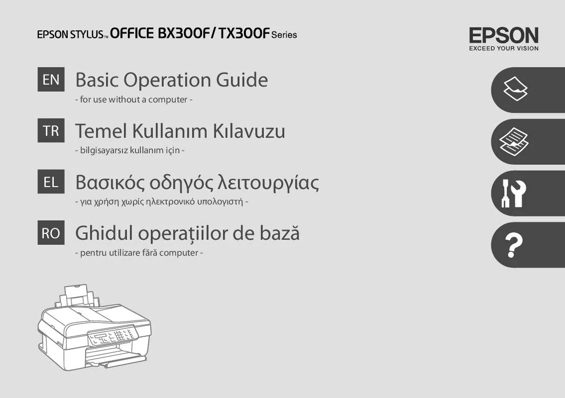 Mode d'emploi EPSON STYLUS OFFICE TX300F