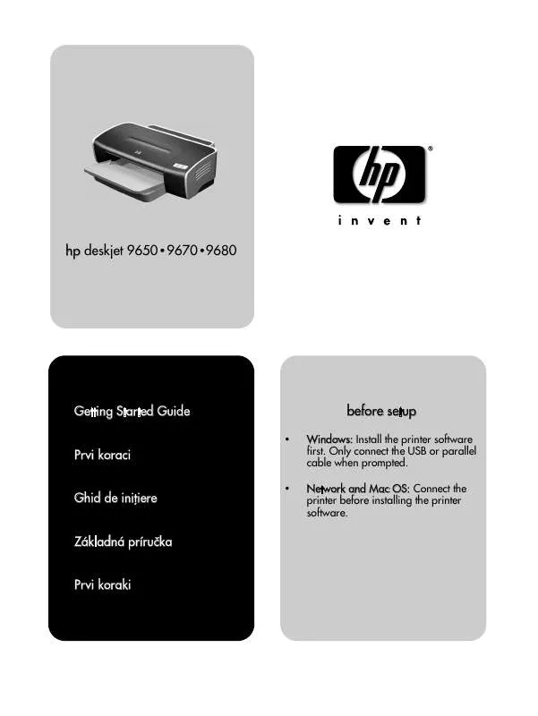 Mode d'emploi HP DESKJET 9600