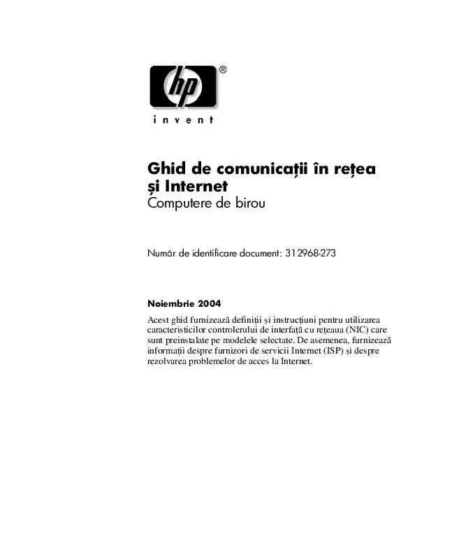 Mode d'emploi HP DX5150 SMALL FORM FACTOR PC