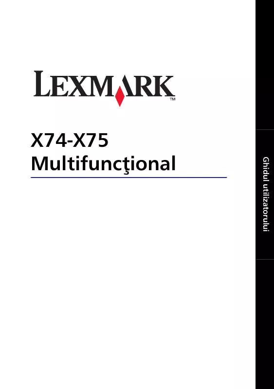 Mode d'emploi LEXMARK X74