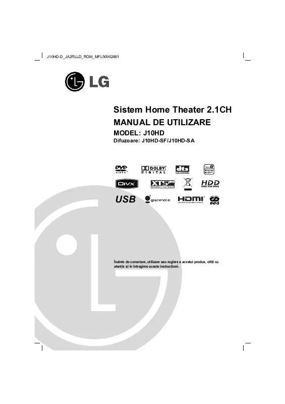 Mode d'emploi LG J10HD