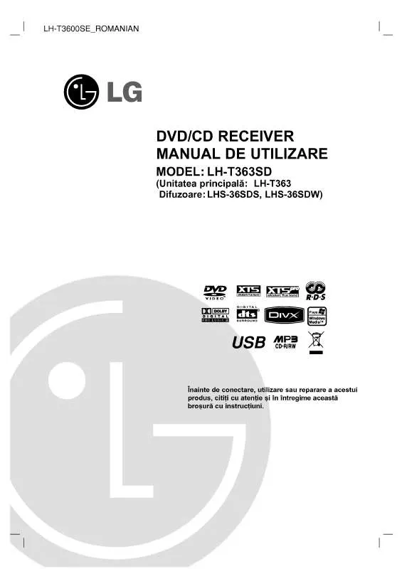 Mode d'emploi LG LH-T363SD