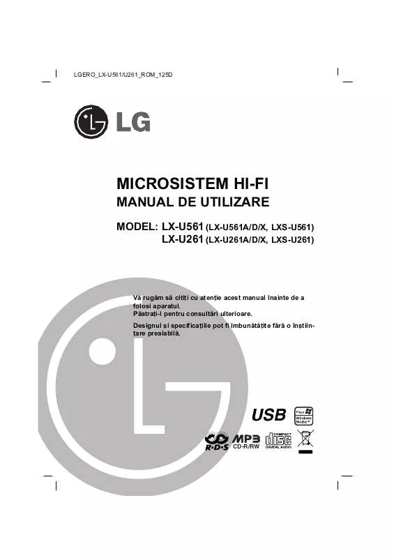 Mode d'emploi LG LX-U561D