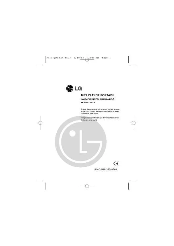Mode d'emploi LG MF-FM16S5K