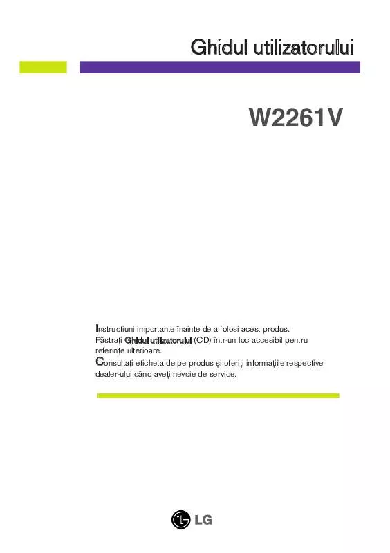 Mode d'emploi LG W2261V