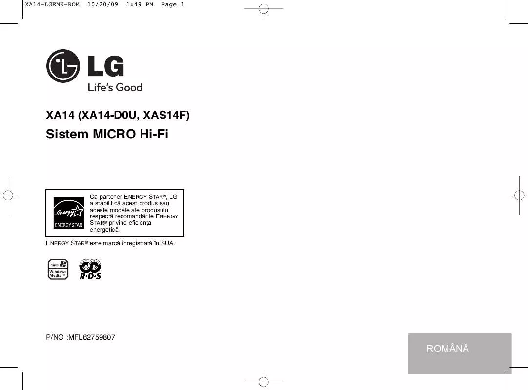 Mode d'emploi LG XA14-AHUNLL