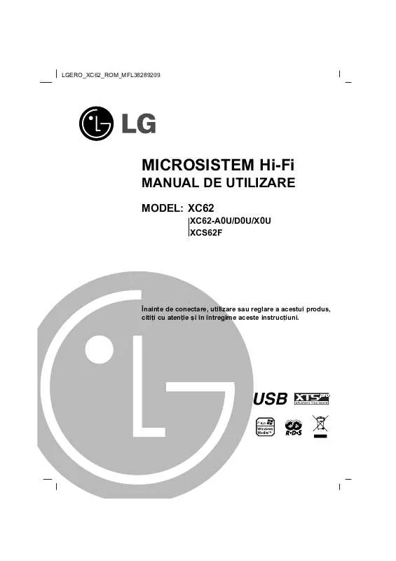 Mode d'emploi LG XC62