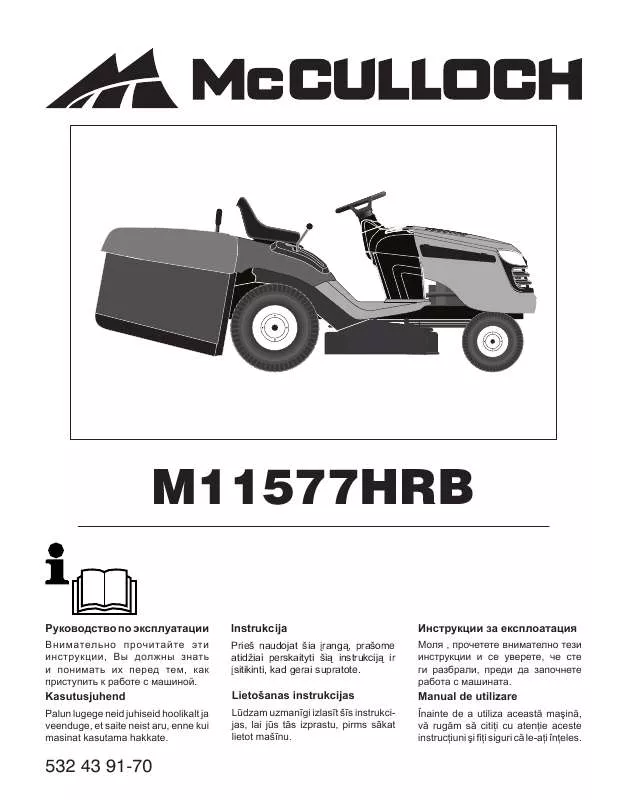 Mode d'emploi MCCULLOCH M11577HRB