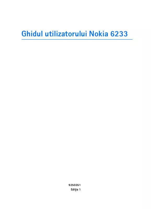 Mode d'emploi NOKIA 6233 ORANGE