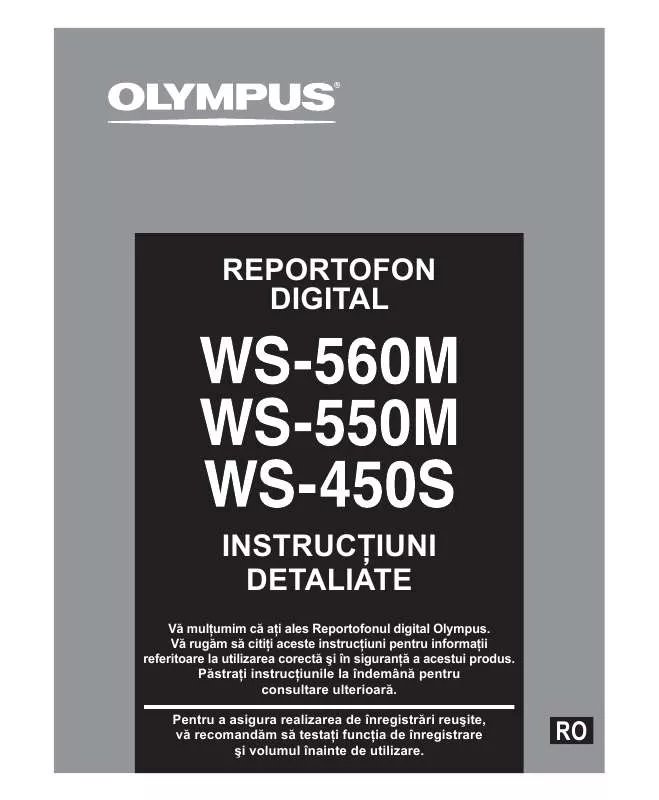 Mode d'emploi OLYMPUS WS-450S