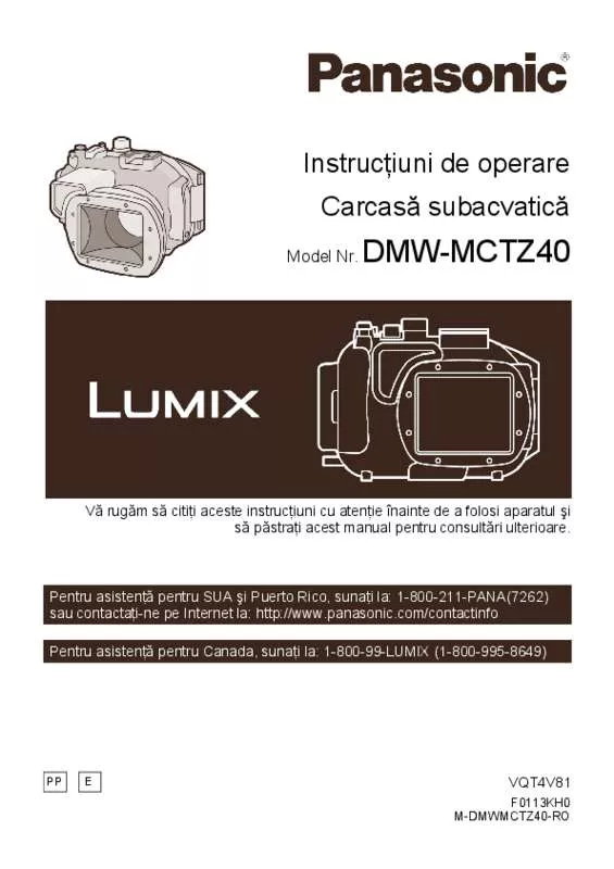 Mode d'emploi PANASONIC LUMIX DMW-MCTZ40E