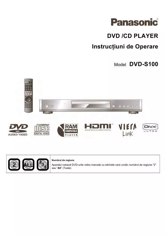 Mode d'emploi PANASONIC DVD-S100