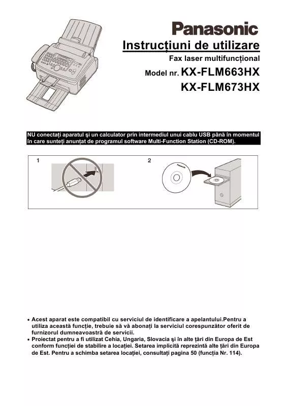 Mode d'emploi PANASONIC KX-FLM663HX