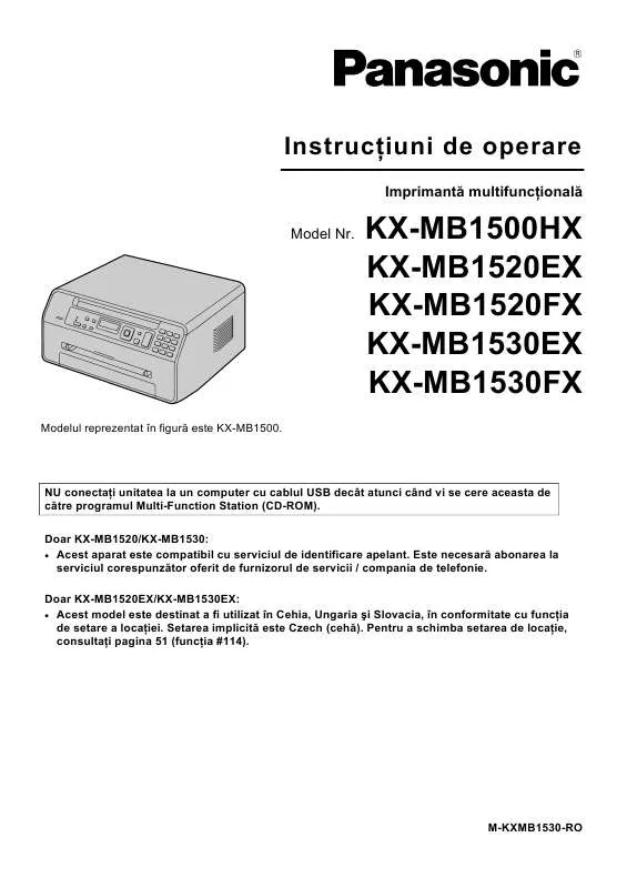 Mode d'emploi PANASONIC KX-MB1530