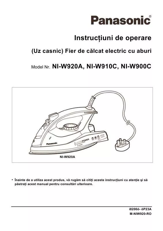Mode d'emploi PANASONIC NI-W900CVXA