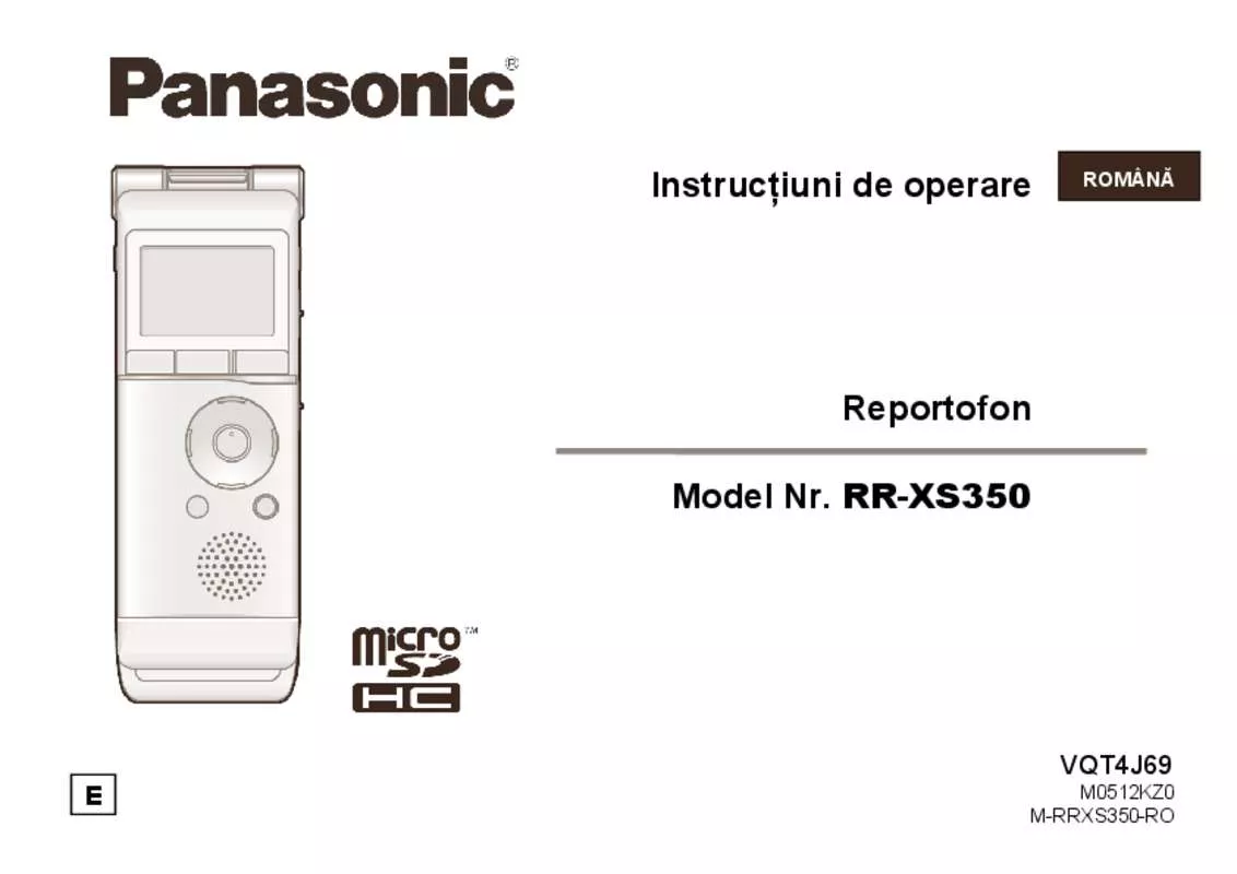 Mode d'emploi PANASONIC RR-XS350E