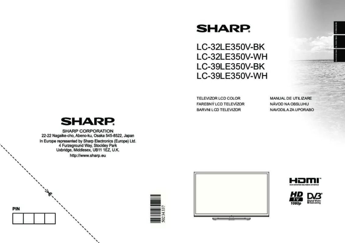 Mode d'emploi SHARP LC-32/39LE350V