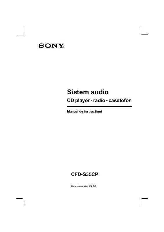 Mode d'emploi SONY CFD-S35CP