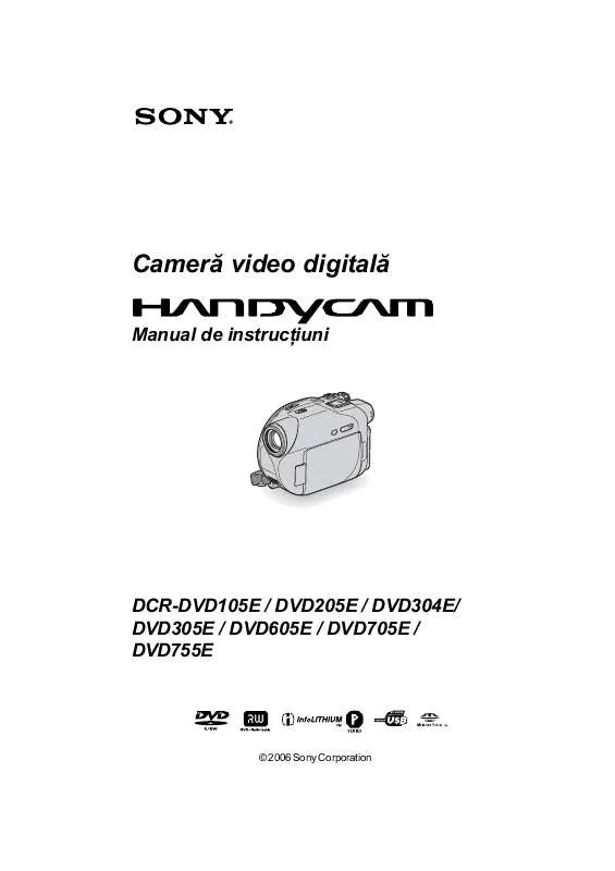 Mode d'emploi SONY DCR-DVD305E