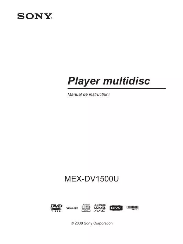 Mode d'emploi SONY MEX-DV1500U