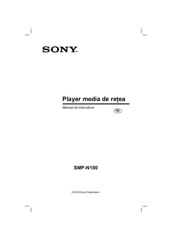 Mode d'emploi SONY SMP-N100