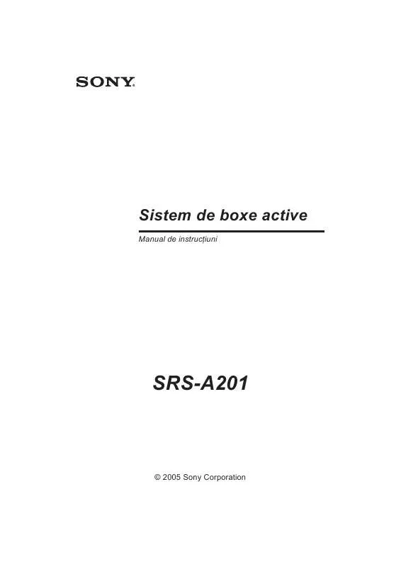 Mode d'emploi SONY SRS-A201