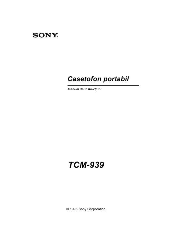 Mode d'emploi SONY TCM-939