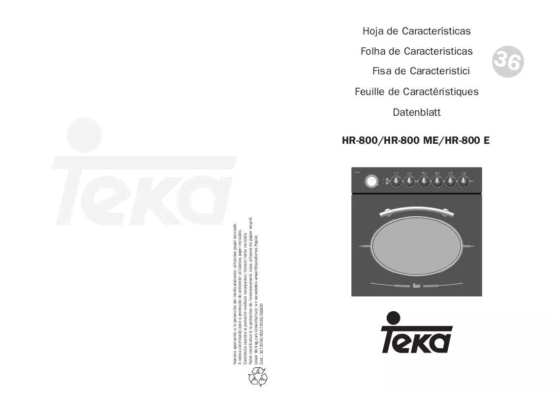 Mode d'emploi TEKA HR-800 E