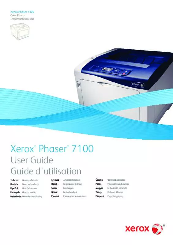 Mode d'emploi XEROX PHASER 7100