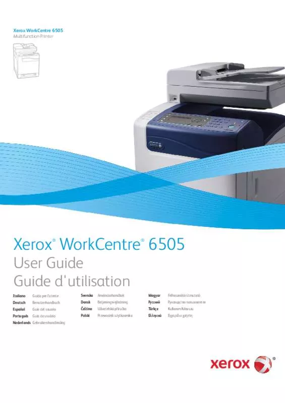Mode d'emploi XEROX WORKCENTRE 6505
