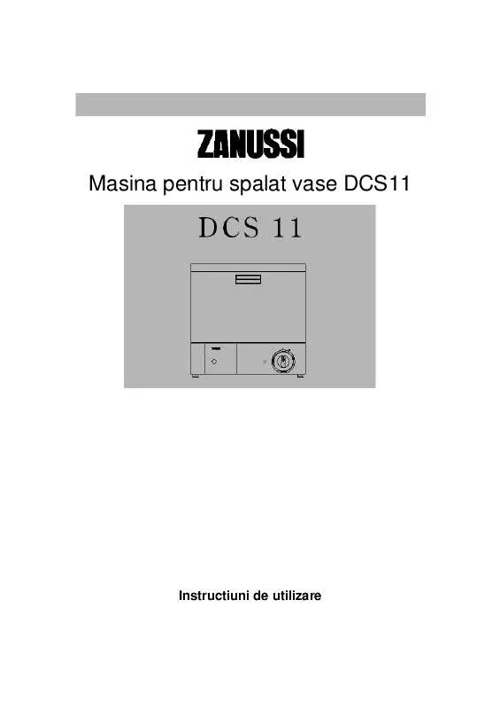 Mode d'emploi ZANUSSI DCS11