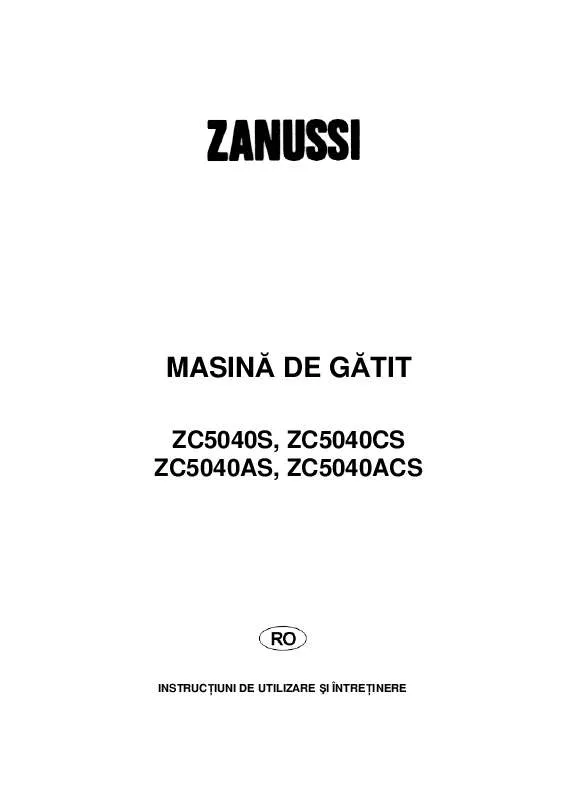 Mode d'emploi ZANUSSI ZC5040S
