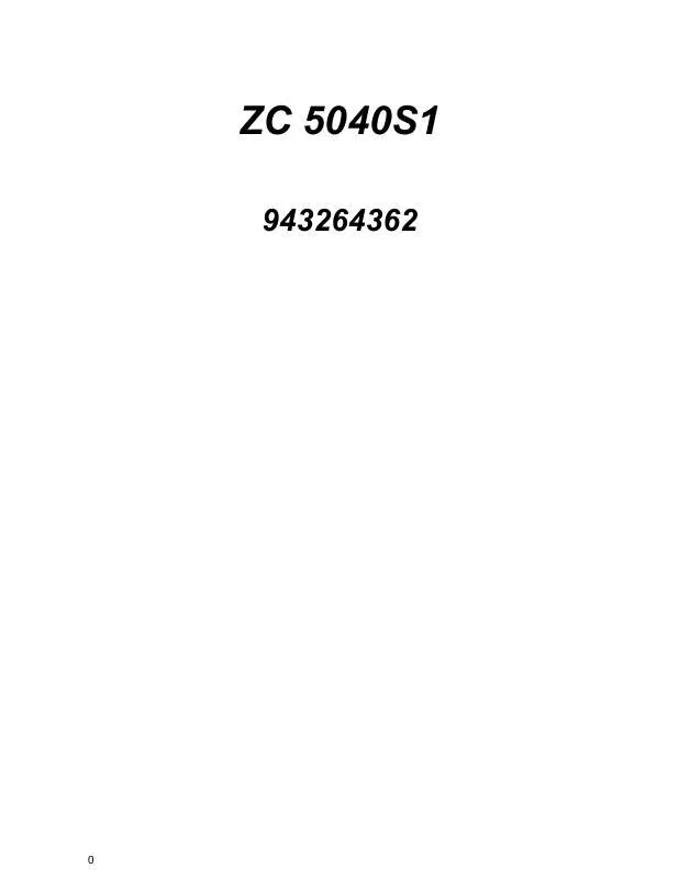 Mode d'emploi ZANUSSI ZC5040S1