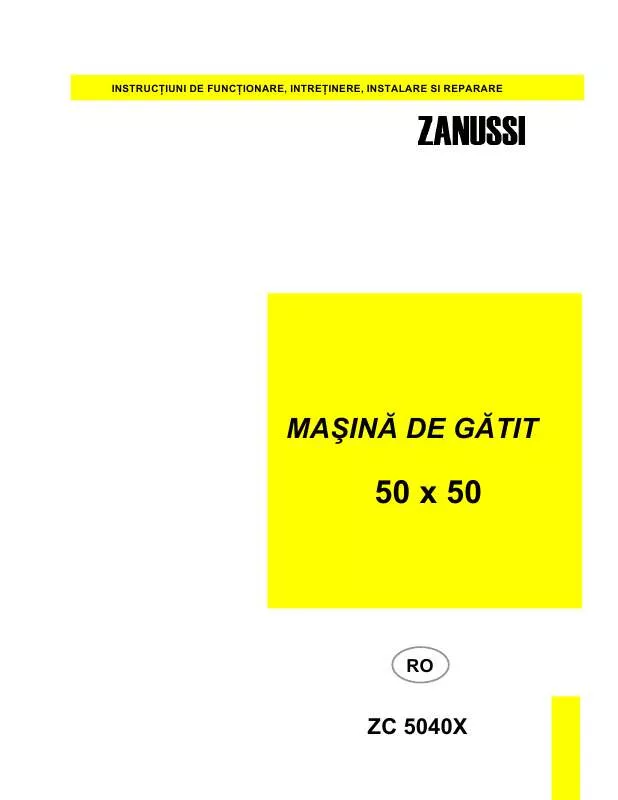 Mode d'emploi ZANUSSI ZC5040X
