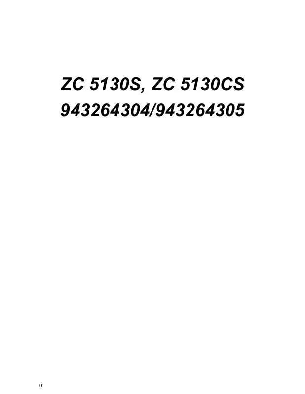 Mode d'emploi ZANUSSI ZC5130S