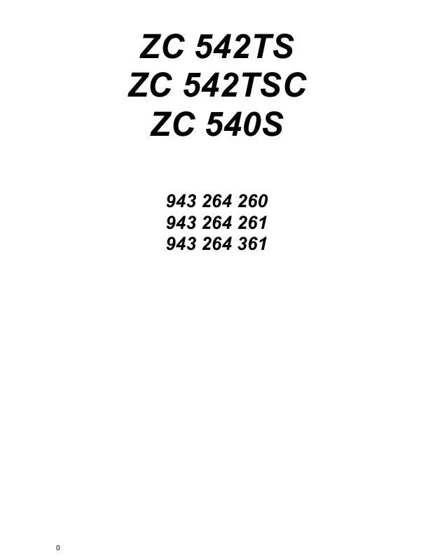 Mode d'emploi ZANUSSI ZC540S