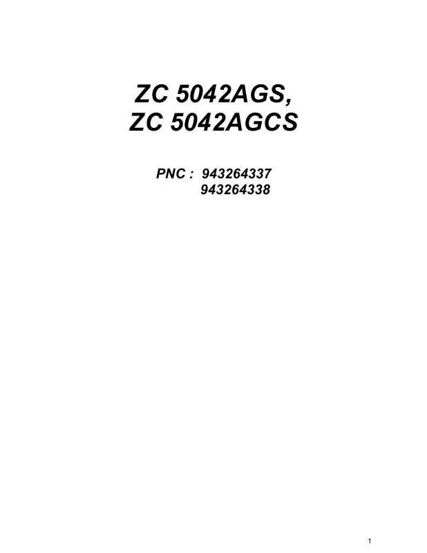 Mode d'emploi ZANUSSI ZCG5042AGCS