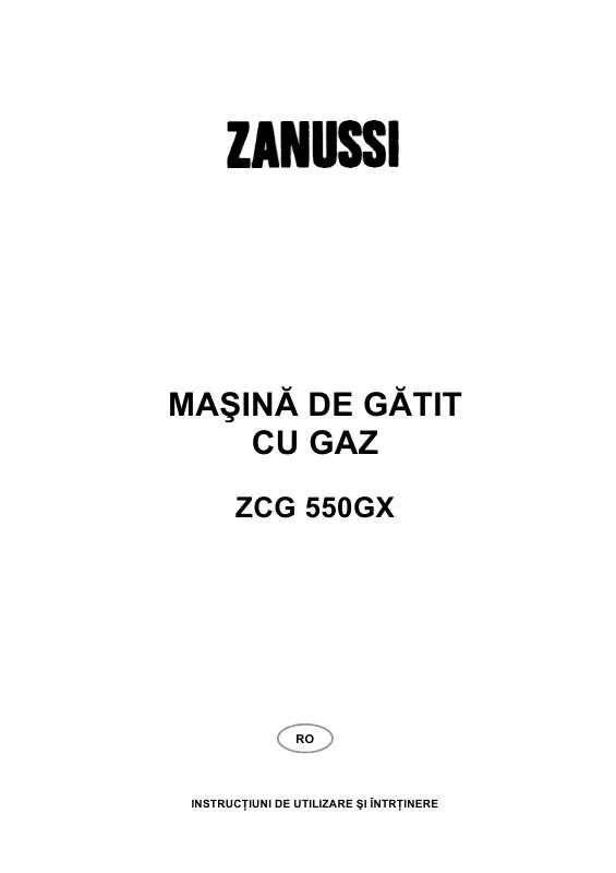 Mode d'emploi ZANUSSI ZCG550GX
