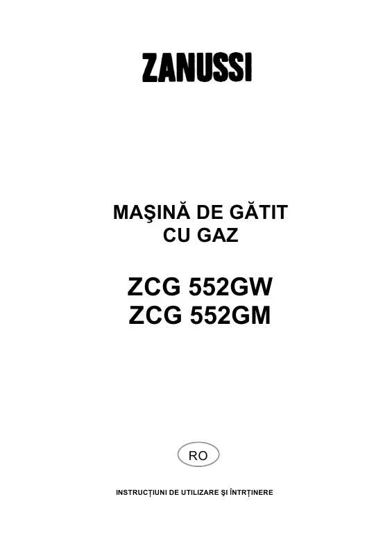 Mode d'emploi ZANUSSI ZCG552GM