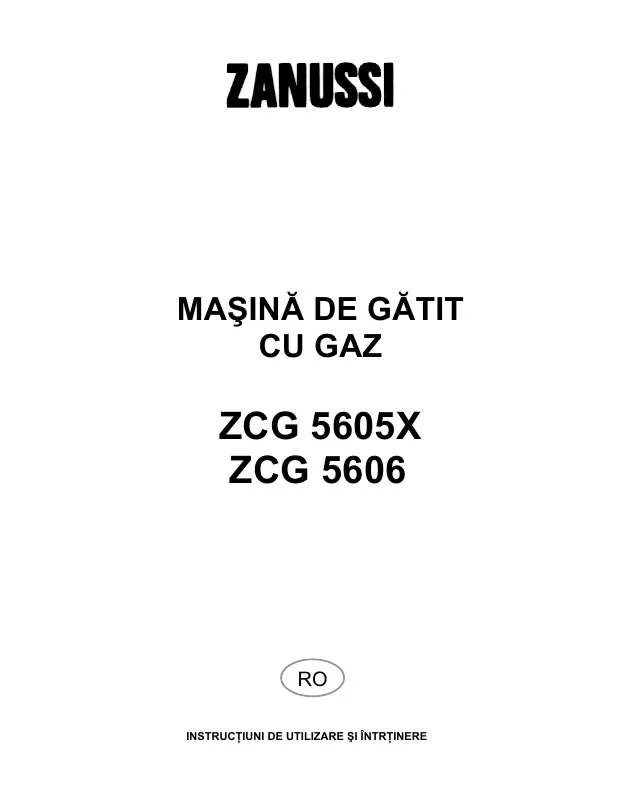 Mode d'emploi ZANUSSI ZCG5605X