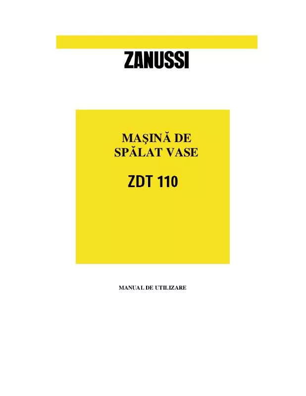 Mode d'emploi ZANUSSI ZDT110