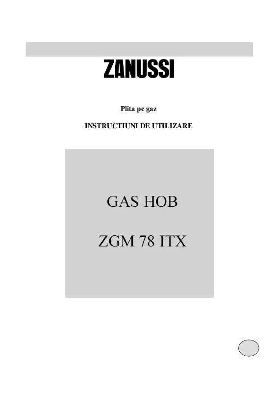 Mode d'emploi ZANUSSI ZGM78ITX
