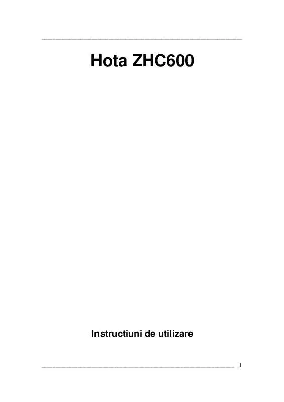 Mode d'emploi ZANUSSI ZHC600X