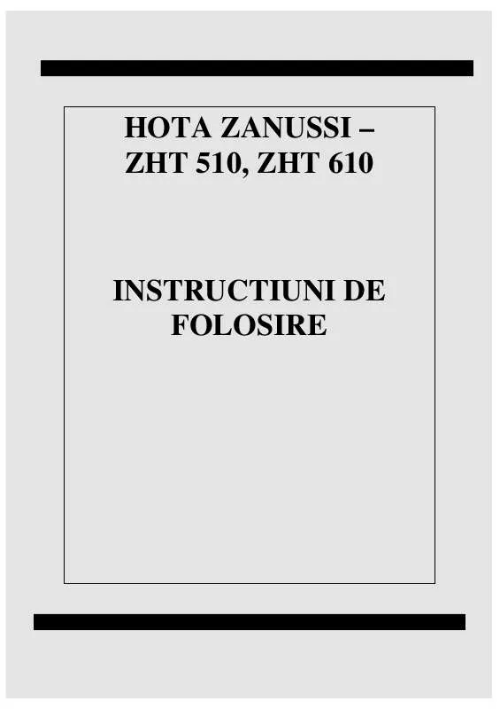 Mode d'emploi ZANUSSI ZHT610X