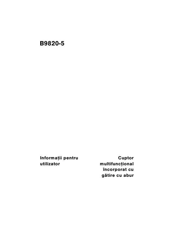 Mode d'emploi AEG-ELECTROLUX B9820-5-A