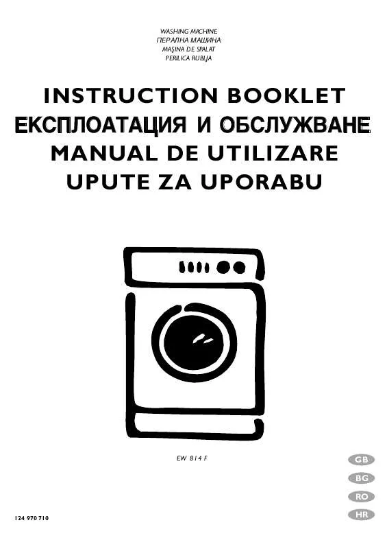 Mode d'emploi AEG-ELECTROLUX EW814F