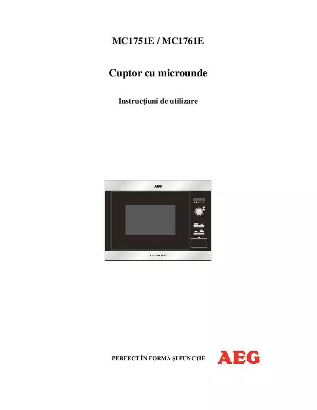 Mode d'emploi AEG-ELECTROLUX MC1761EM